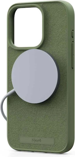 Njord Suede Back Cover Plastic 2mm Kaki (iPhone 15 Pro)