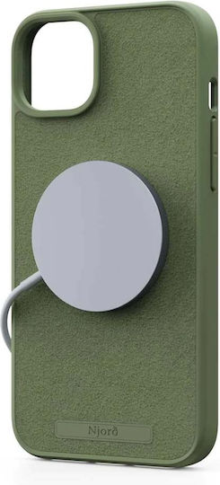 Njord Suede Back Cover Πλαστικό 2mm Χακί (iPhone 15 Plus)