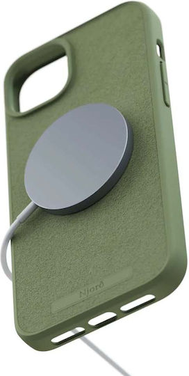 Njord Suede Back Cover Πλαστικό 2mm Χακί (iPhone 15 Plus)