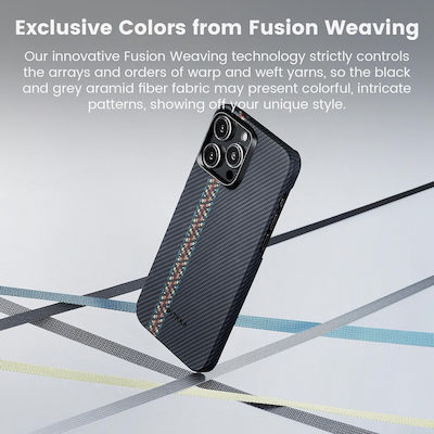 Pitaka Fusion Weaving Magez Back Cover Multicolour (iPhone 15 Pro)