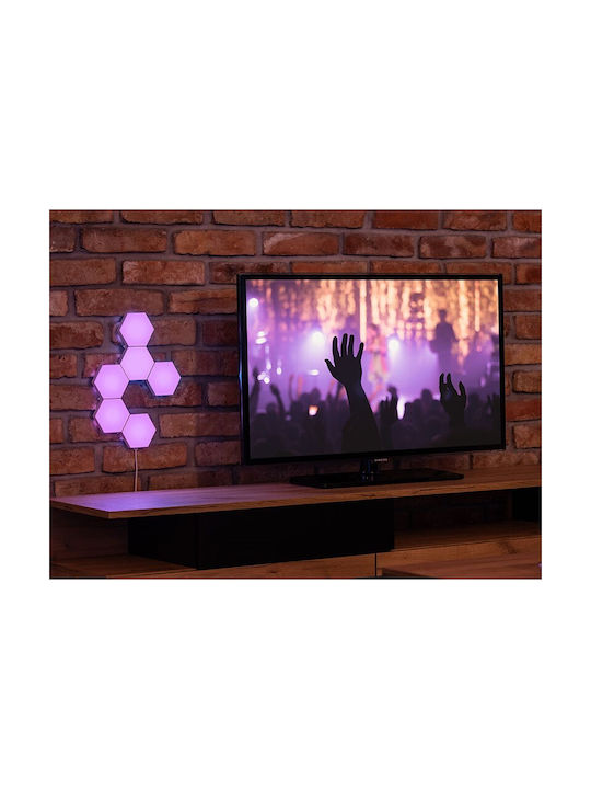 Tracer Bluetooth Dekorative Lampe Sechseck mit Fassung für GU10 Lampe Mehrfarbig 6Stück