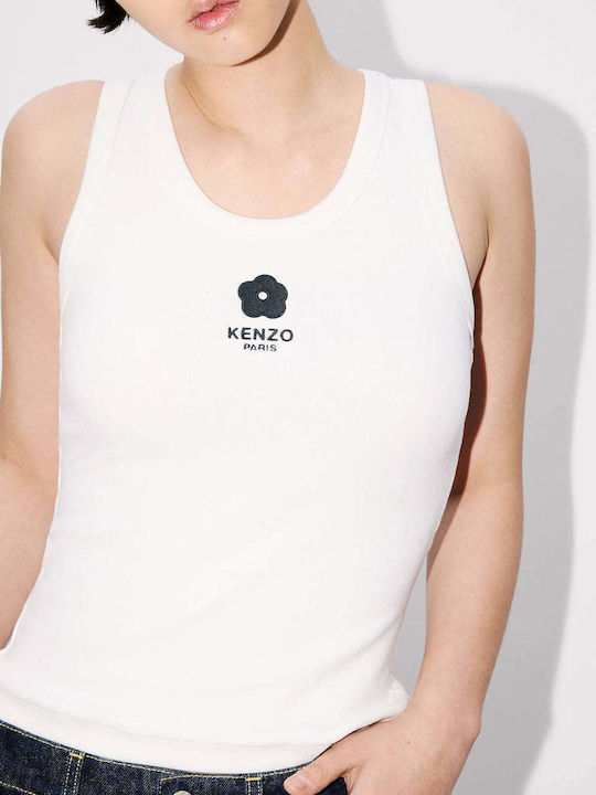 Kenzo Women's Blouse Cotton Sleeveless White