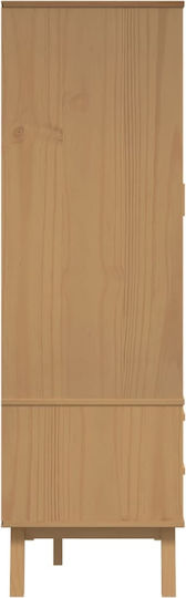 Ușă dublă Dulap de Haine Grey & Brown 76.5x53x172cm