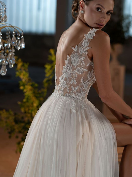 RichgirlBoudoir Wedding Dress with Lace & Sheer White