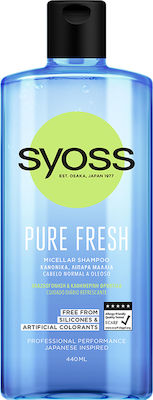 Syoss Pure Fresh Șampoane de Utilizare Zilnică pentru Uleios Păr 1x500ml