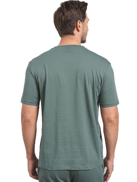 Hugo Boss Herren Kurzarmshirt Greenish Grey