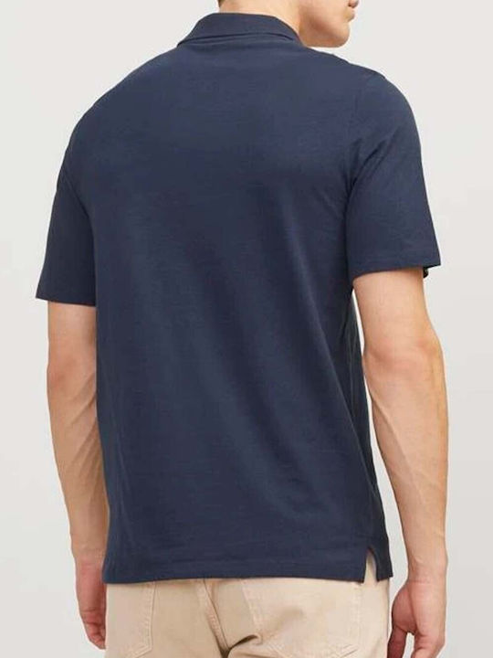 Jack & Jones Ανδρική Μπλούζα Κοντομάνικη Polo Navy Μπλε