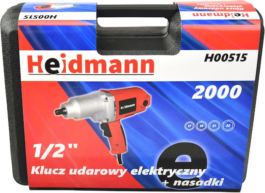 Heidmann Μπουλονόκλειδο Ρεύματος 1200W με Υποδοχή 1/2"