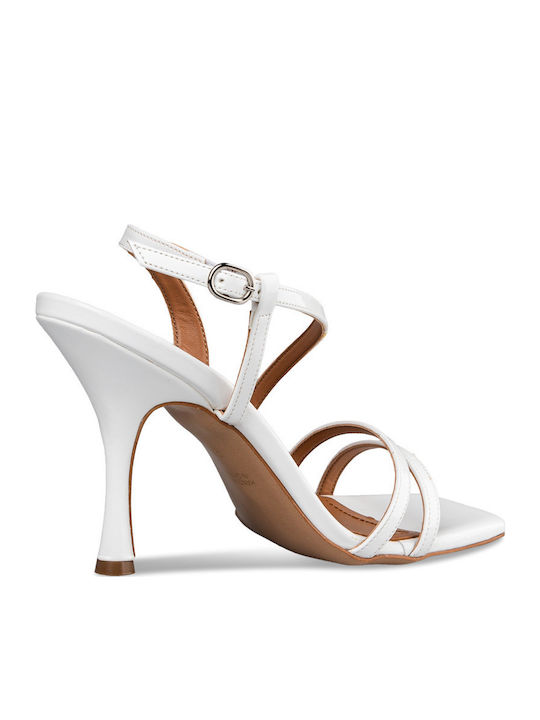 Leather Sandals White