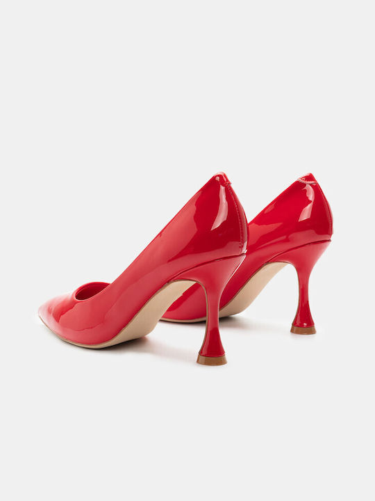 Luigi Patent Leather Pointed Toe Red High Heels