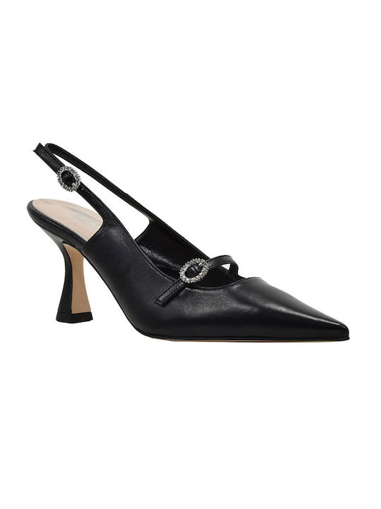 Fardoulis Leather Black Heels