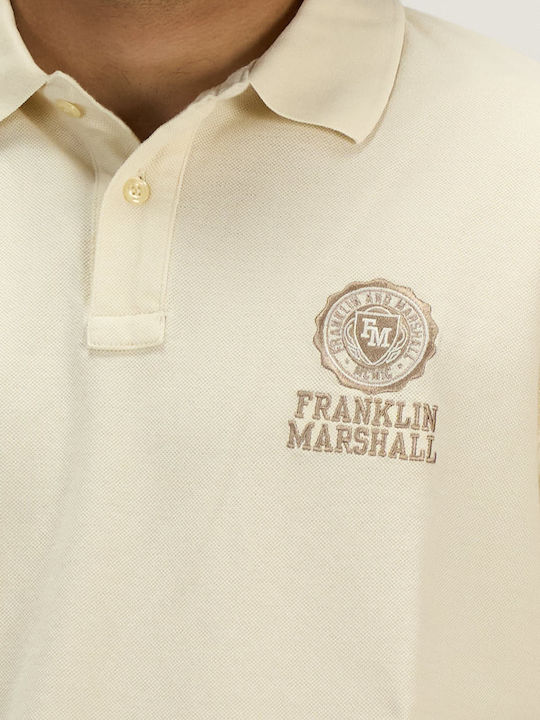 Franklin & Marshall Herren Kurzarmshirt Polo Vanilla