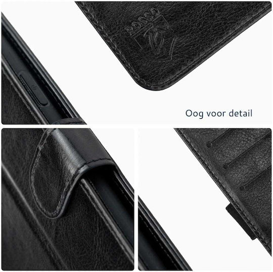 Rosso Element Pu Brieftasche Synthetisches Leder Schwarz (Google Pixel 8 Pro)