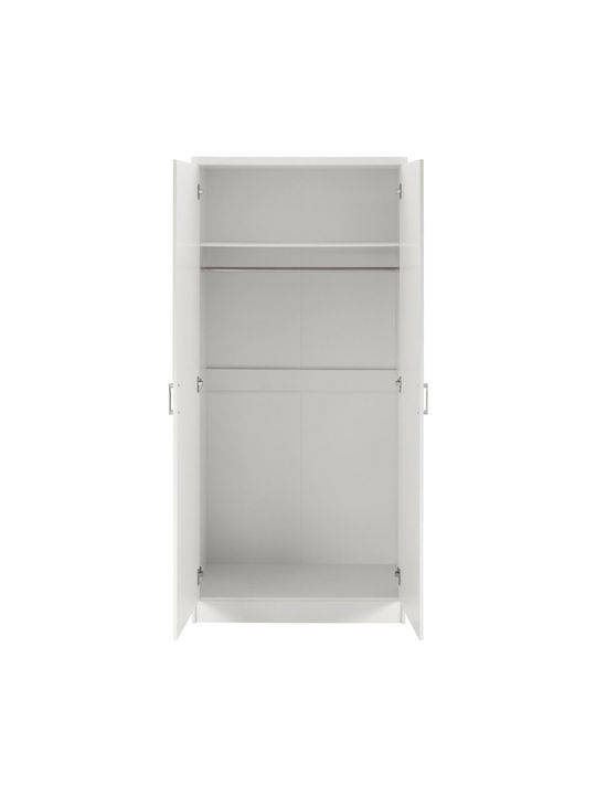 Δίφυλλη Ντουλάπα Λευκή 60x42x180cm Δίφυλλη Ντουλάπα Λευκή 60x42x180cm