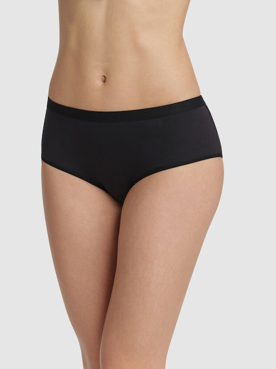 Les Pockets Βαμβακερά Дамско Боксерски 3Pack Black/white/grey