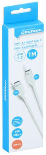 Grundig USB 2.0 Cable USB-C Male - USB-C White 2m