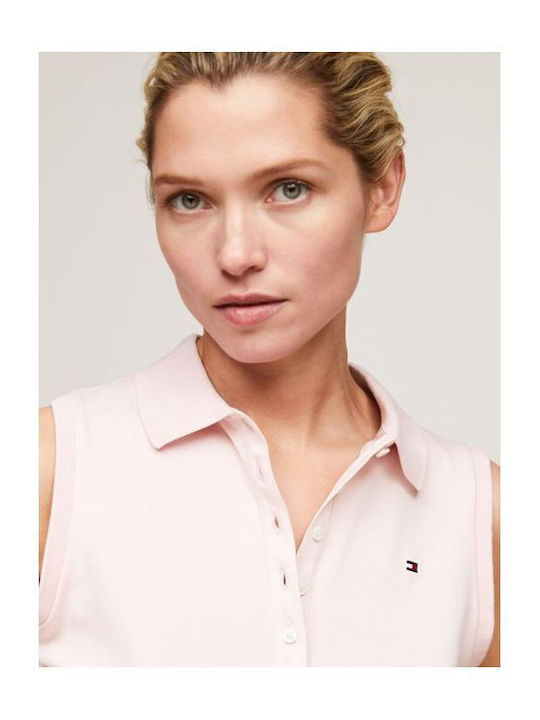 Tommy Γυναικεία Polo Μπλούζα Αμάνικη Whimsy Pink