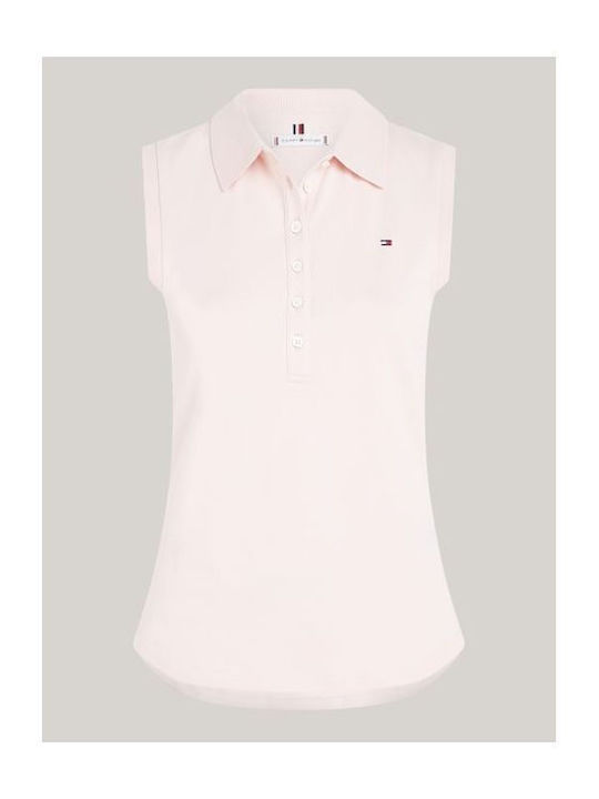 Tommy Γυναικεία Polo Μπλούζα Αμάνικη Whimsy Pink
