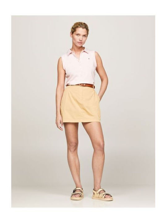 Tommy Γυναικεία Polo Μπλούζα Αμάνικη Whimsy Pink