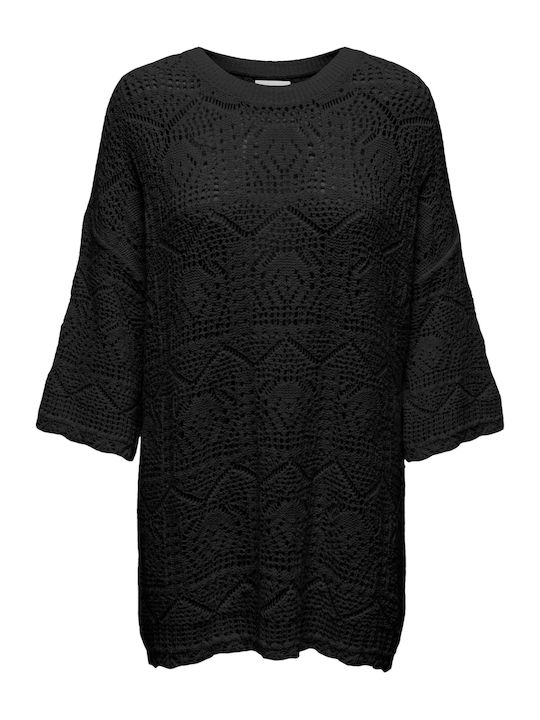 Only Damen Stricken Longshirt Black