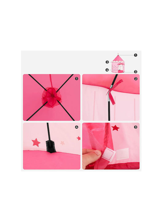 Songmics Cort pentru Copii Castelul Pop Up Roz pentru 3+ ani
