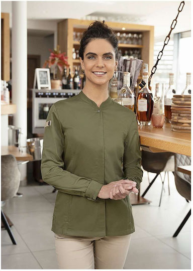Karlowsky Mantel Koch 100% Baumwolle Damen Khaki mit Langärmelig