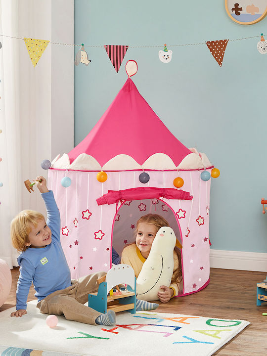 Songmics Cort pentru Copii Castelul Pop Up Roz pentru 3+ ani