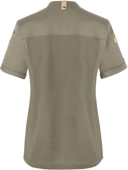 Karlowsky Coat Chef Female Green with Short Sleeve