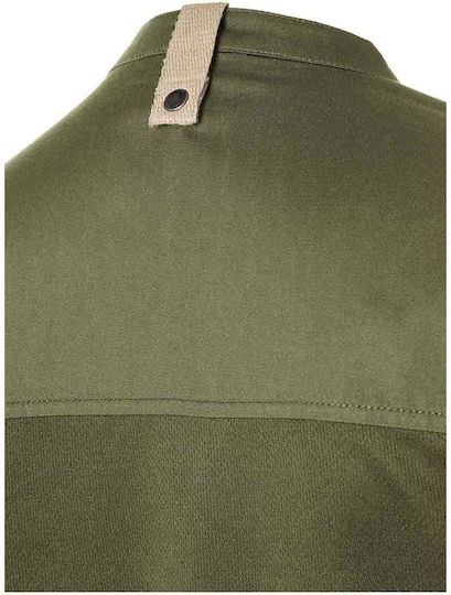 Karlowsky Mantel Koch 100% Baumwolle Damen Khaki mit Langärmelig