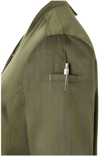 Karlowsky Mantel Koch 100% Baumwolle Damen Khaki mit Langärmelig