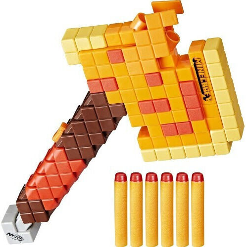 Nerf Launcher Dart Blasting Axe Minecraft for Ages 8+