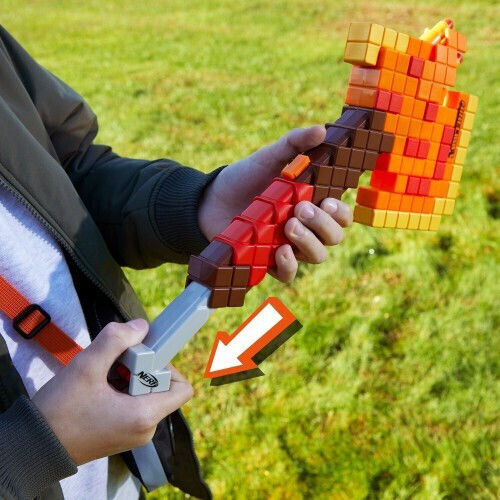 Nerf Launcher Dart Blasting Axe Minecraft for Ages 8+