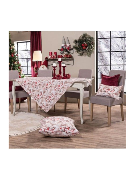 Teoran Hilden Weihnachtlich Tischtuch Stoff Weiß L220xB135cm.