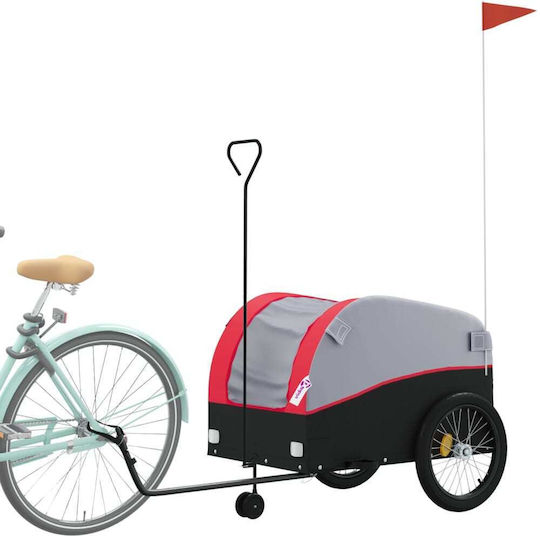 Vidaxl Bicycle Trailer Black Red 45 Kg Iron