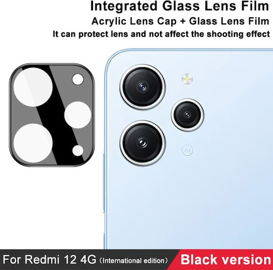 Camera Protection Tempered Glass Black for the Xiaomi Redmi 12 4G