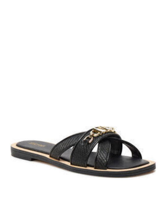 Tiffanie Flat Slide Flache Sandalen für Damen in Schwarz Farbe
