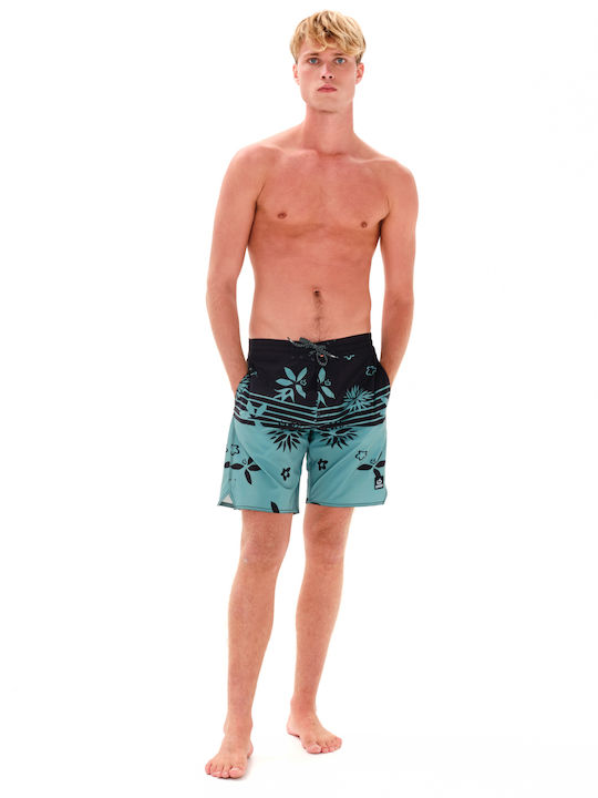 Men's Swimwear Bermuda Black with Patterns