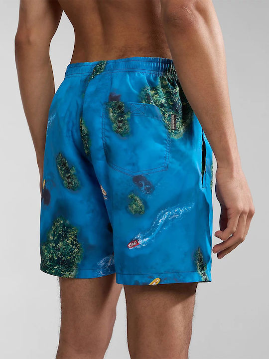 Men's Swimwear Shorts Oceanblue with Patterns