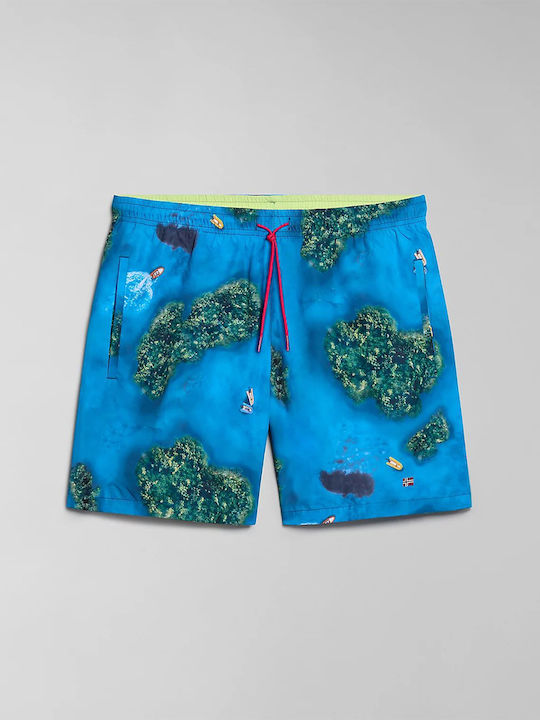 Men's Swimwear Shorts Oceanblue with Patterns