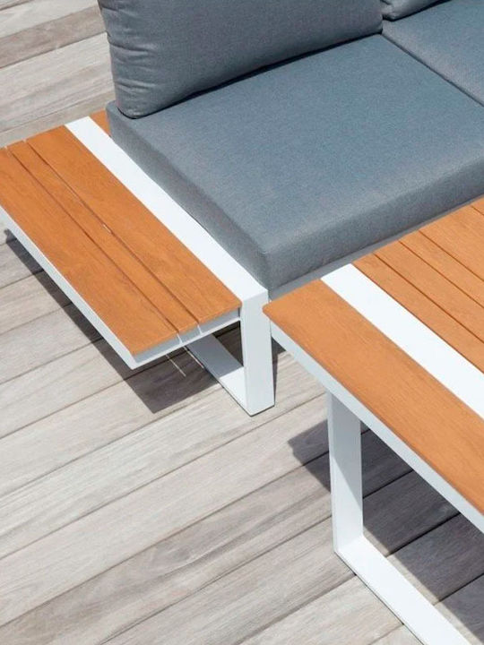 Garten- und Outdoor-Möbelsets Artemis 4 Stück Weiß - Karydi