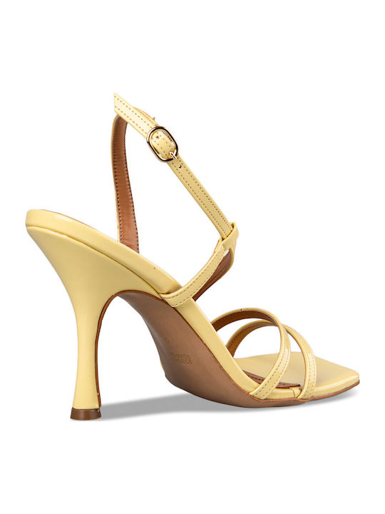 Leder Sandalen Gelb