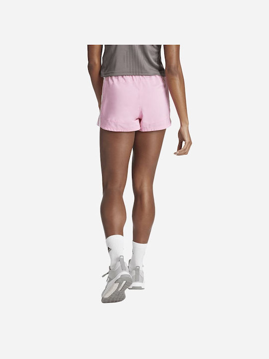 adidas Pacer Training 3-Stripes Woven Women's High Waist Activewear Shorts Pink