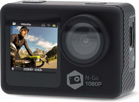 Nedis ACAM31BK 32GB Action Camera Full HD (1080p) με Οθόνη 2" και Wi-Fi Μαύρη
