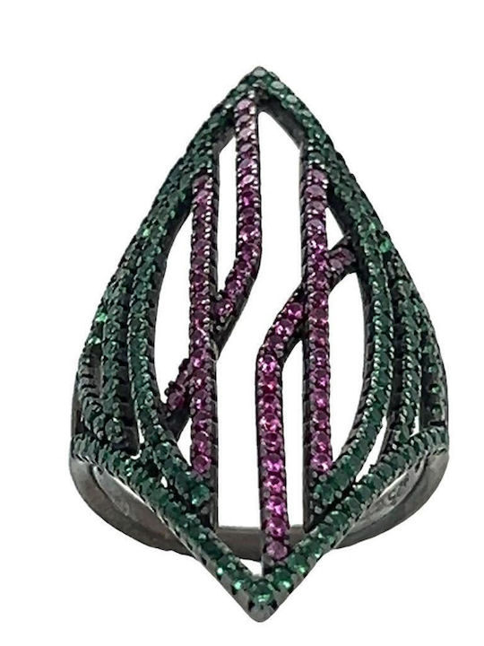 Xryseio Ring with Zircon made of Silver