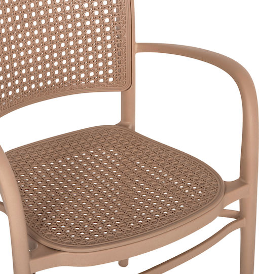 Gartenstühle Außenbereich Polypropylen Flow Braun 55x53x86cm