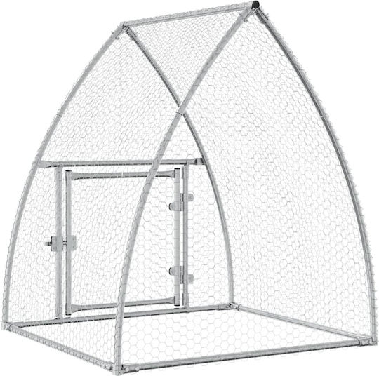 vidaXL Poultry Coop of Galvanized Steel L1.2 x W1.05 x H1m