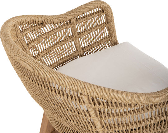 Gartenstühle Außenseite Holz Lamora Tasten mit Kissen 60x61x78cm