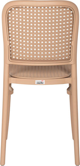 Outdoor Chair Polypropylene Brown 41x53x85.5cm