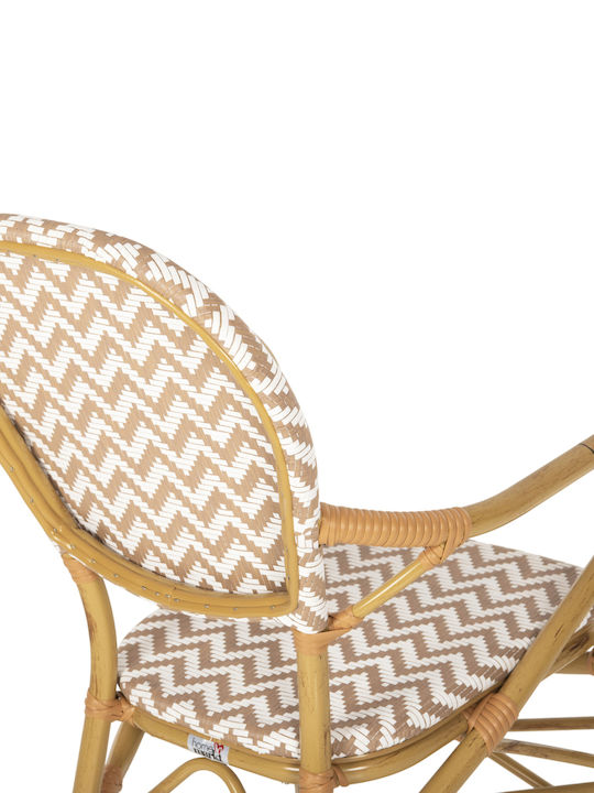 Gartenstühle Aluminium Bamboo Look Braun 55x58x95cm