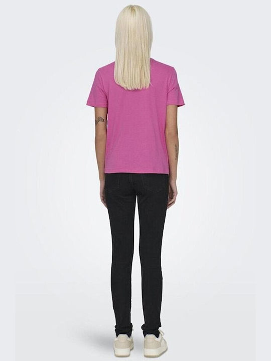 Only Femeie Tricou Fuchsia